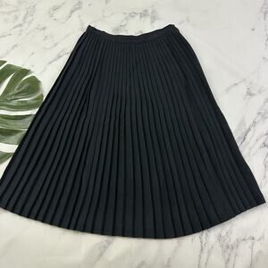 Kensington Square Womens Vintage 90s Pleated Skirt Size 12 Navy Blue A-Line